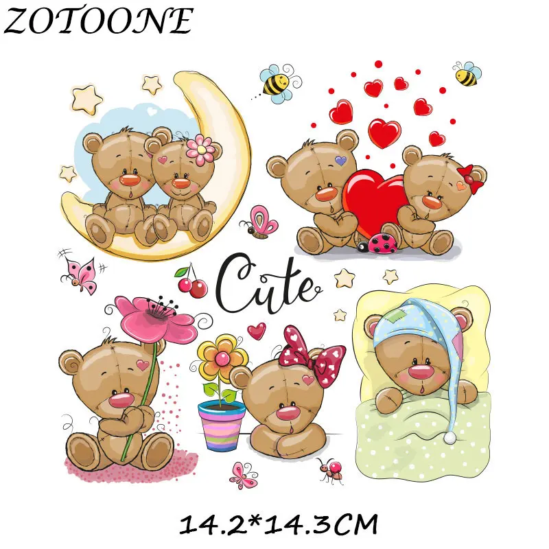 ZOTOONE милые животные, комбинация, единорог, железные нашивки для одежды, термо-Стикеры для одежды, аппликация в виде сердца, детская одежда - Цвет: 925