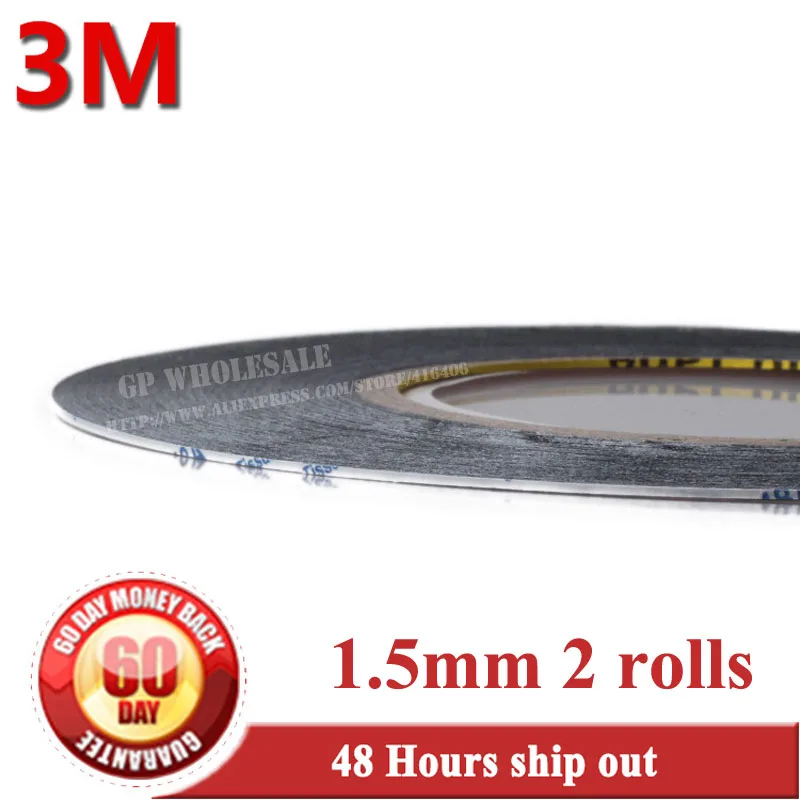 Двусторонняя клейкая лента 2 рулона 1 5 мм * 50 метров 3 м 9448 дюйма|tape apple|tape sculpturetape