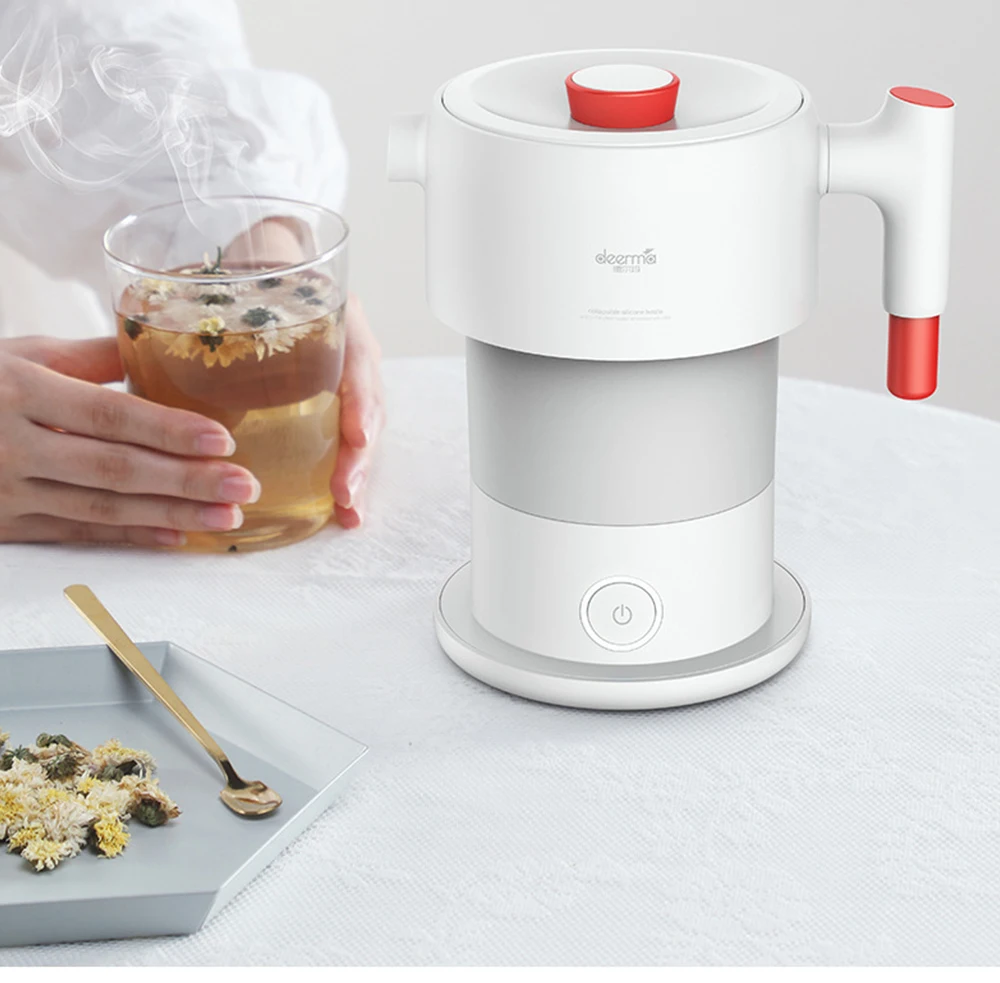 Xiaomi Deerma 0.6L складной портативный Электрический чайник для воды ручной Электрический колба для воды горшок автоматическое отключение защита чайник