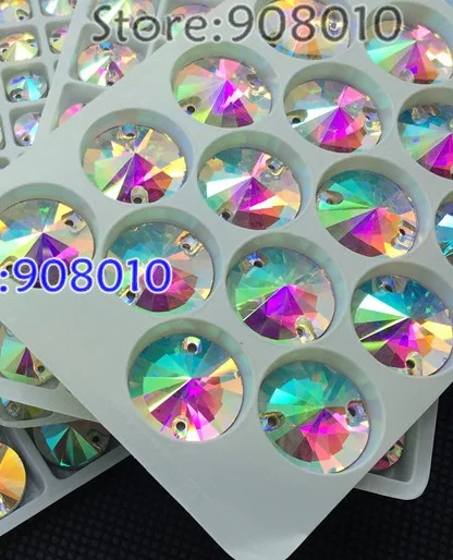 crystal ab Topstone 12 мм 3200 Rivoli Кристальные цветные стеклянные стразы для шитья, кристаллы, камни для одежды, рукоделия, искусство - Цвет: crystal ab