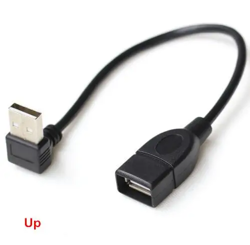 Up 10 см 20 см 40 см Usb 2,0 A Мужской к женскому 90 Угловой Удлинительный адаптер кабель Мужской к женскому вправо/влево/вниз/вверх кабель Шнур - Цвет: Up