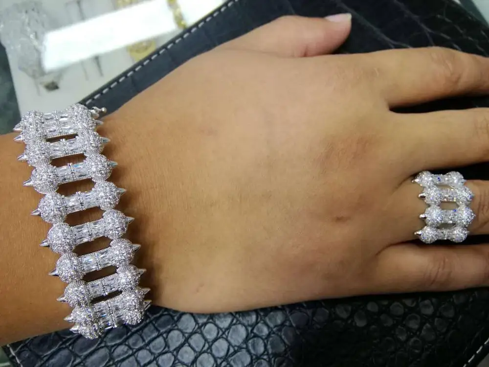 GODKI женский классический браслет/кольцо роскошный полный Фианит с твердым