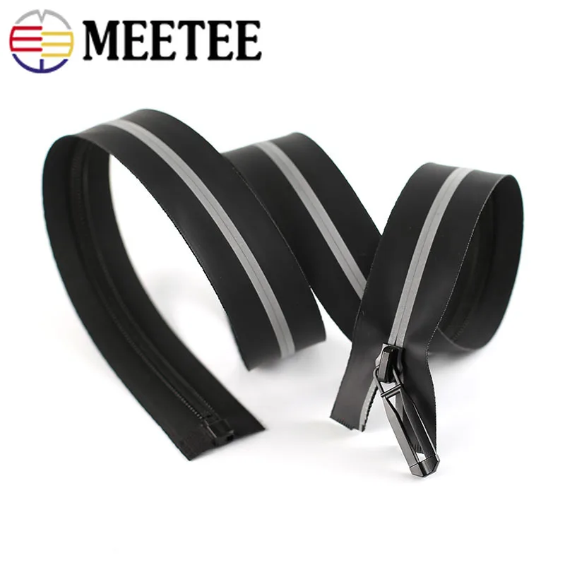 Светоотражающая водонепроницаемая куртка Meetee 5 # на молнии невидимая нейлоновая