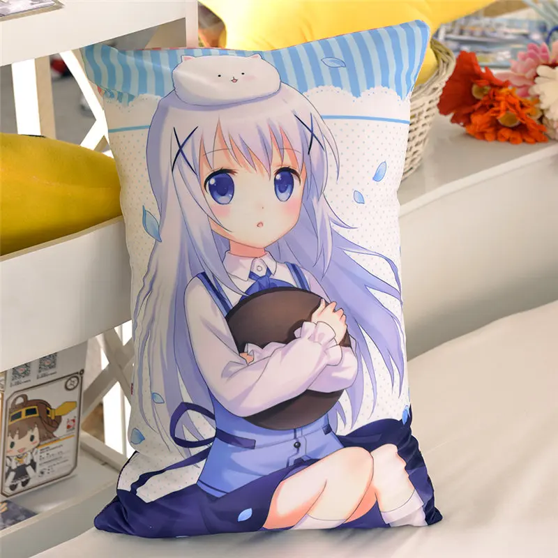 Аниме-это заказ кролика? Kokoa& Chino обнимающая подушка для тела Милая Kawaii мультяшная Подушка плюшевая 2WAY ткань