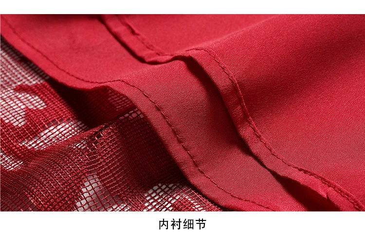 2018 Весна Винтаж с рукавом три четверти Открытые кружевные вечерние платья до