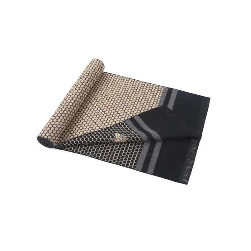 Шарф мужской Couverture fashion design bee, бренд luxury Business Casual из кашемира и хлопка, зимние воротники.