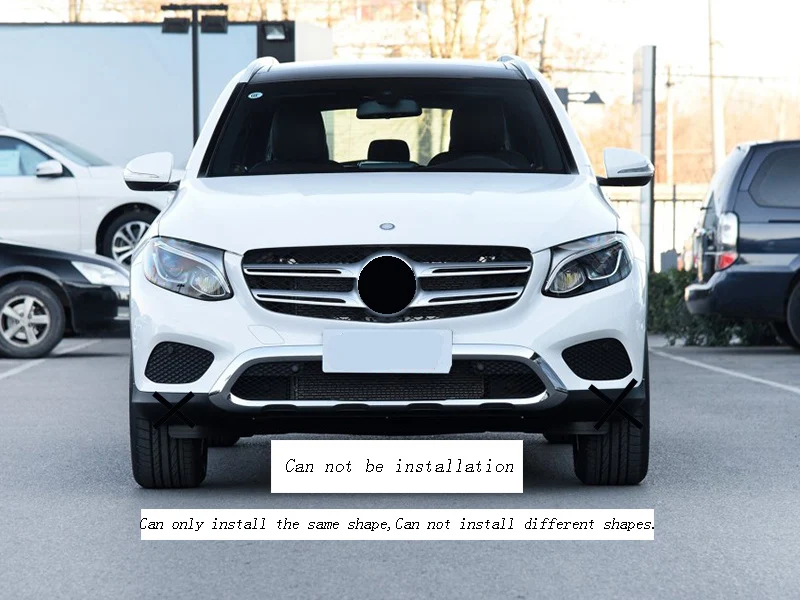 Автомобильный Стайлинг для Mercedes Benz класса GLC X253 головная накладка на Противотуманные фары планки авто огни Чехлы наклейки украшения отделка Аксессуары