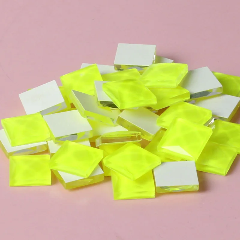 Квадратные стеклянные камни с плоской задней поверхностью 100 шт./лот 10 мм стразы