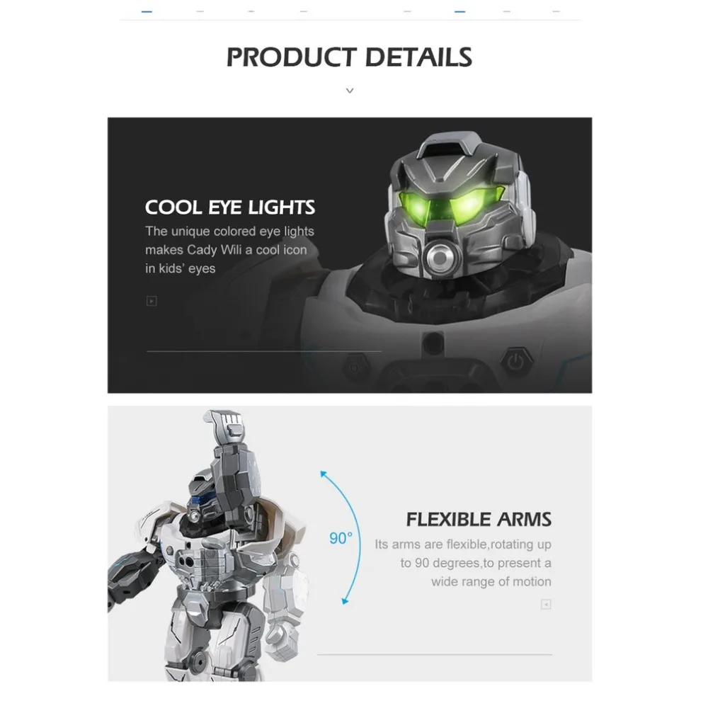 JJR/C JJRC R5 CADY WILI умный радиоуправляемый робот Интеллектуальный программирующий обучающий радиоуправляемый робот автоматический контроль жестов игрушки для детей