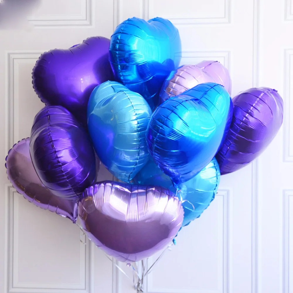 18 дюймов, новинка, 5 шт., необычный синий, розовый, фуксия, цифровой спиртовый шар, милое сердце, Свадебная вечеринка, декоративный шарик