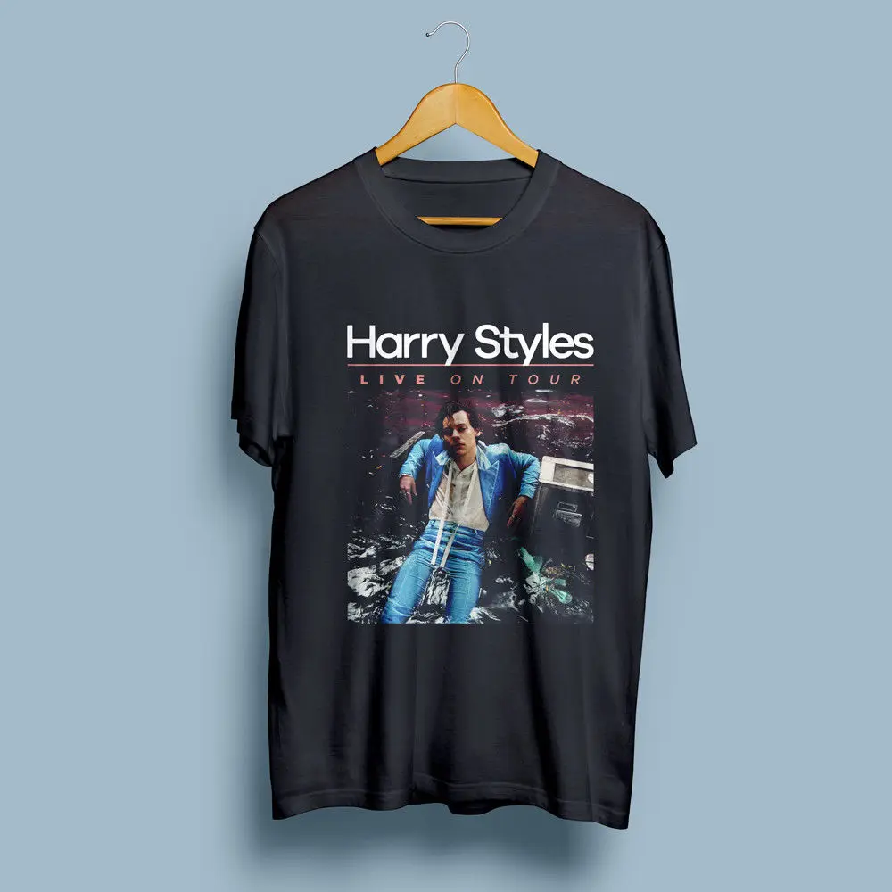 Мужская футболка с 3d принтом Harry Styles черная повседневные мужские футболки