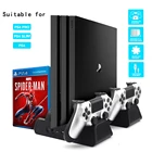 Зарядное устройство для контроллера PS4 Dual для Sony Playstation 4  PS4 Slim  PS4 PRO, вертикальная охлаждающая подставка, зарядная станция, аксессуары для PS4