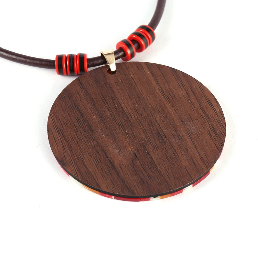 Модные коричневые кожаные ожерелья ручной работы шикарные круглые резиновые