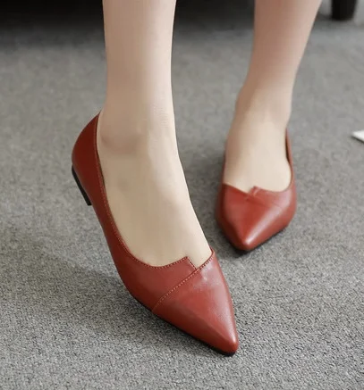 Элегантные женские мягкие туфли из коровьей кожи на плоской подошве Натуральная