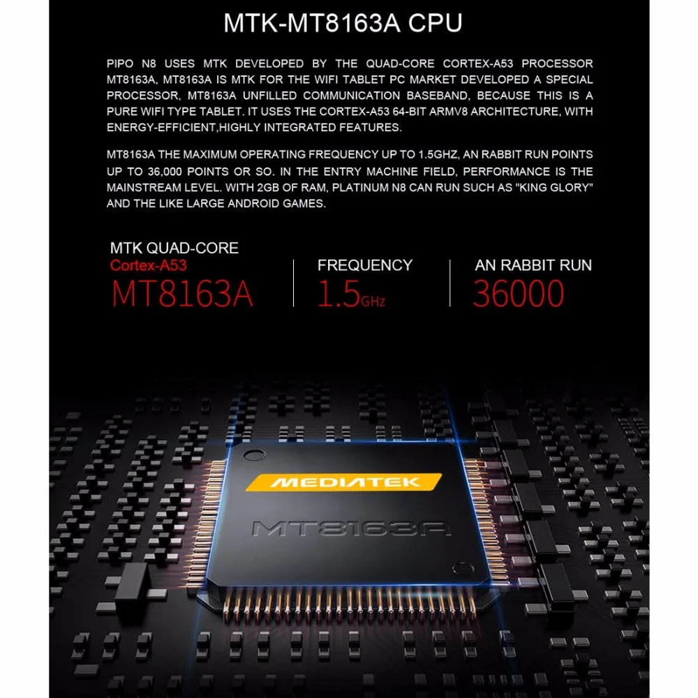 Pipo N8 8,0 дюймов Android планшетный ПК 2 Гб ОЗУ 16 Гб ПЗУ Android 7,0 MTK8163A Cortex A53 четырехъядерный планшет gps 1920*1200 МП