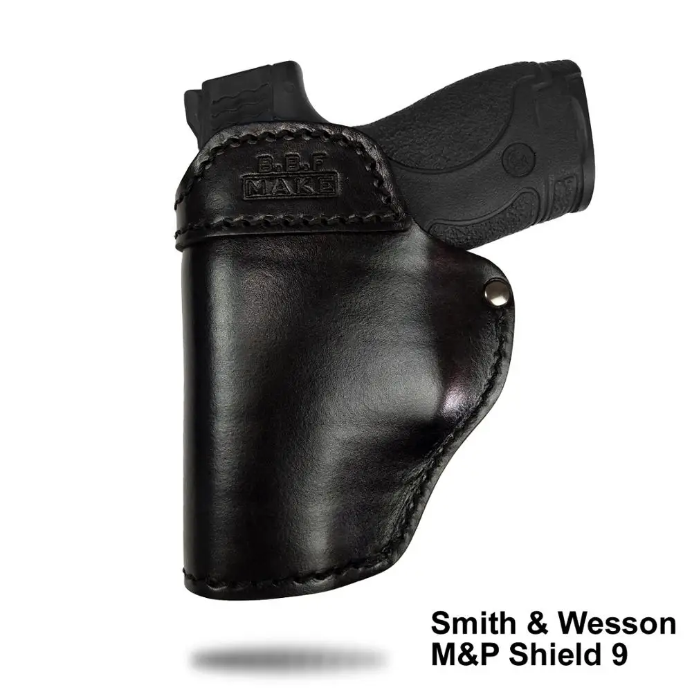 B.B.F MAKE Пистолет Чехол кожаный мешок Patternt сумка доски для S& W М& P щит GLOCK 17 18 19 22 23 26 27 32 42, 43 SpringField Cas