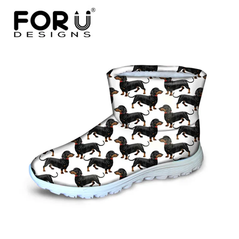 FORUDESIGNS/Одежда для собак; женские зимние ботинки с принтом; зимняя обувь на плоской подошве; брендовые Модные женские ботильоны; женская теплая обувь
