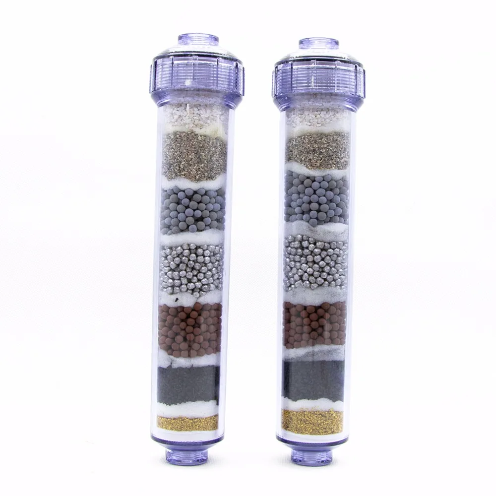 7 IN 1 Alkaline Mineral Post Water Filter Cartridges With KDF,Activated Carbon For Reverse Osmosis Water Purification 2PCS/PACK