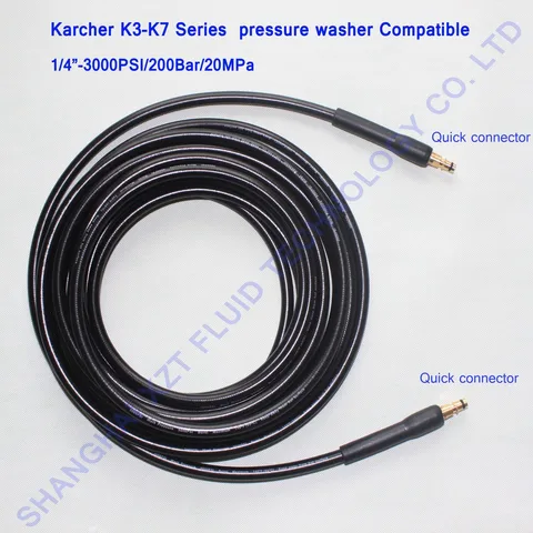 Резиновый шланг для мойки высокого давления Karcher, шланг для мойки высокого давления 1/4 дюйма x м/25 дюймов x фунтов на кв. дюйм (QC/QC), K3K4K5K6K7
