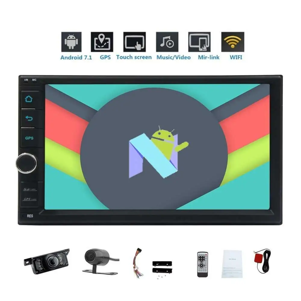 Вид спереди/основной камеры + 8 Core Android стерео Bluetooth 2din 7 1 gps навигации в тире