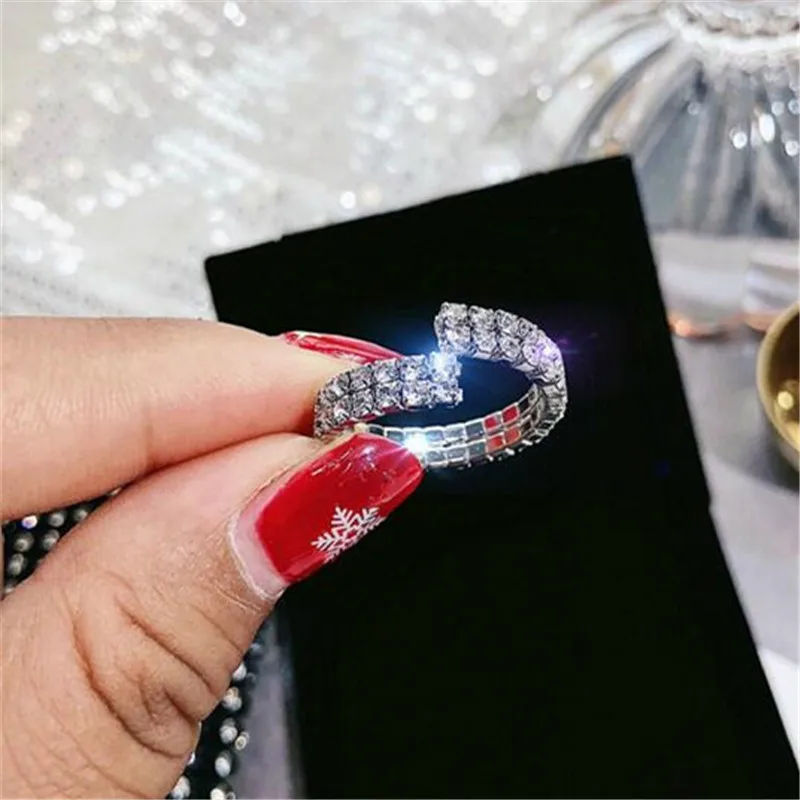 Женское кольцо с регулируемым отверстием однорядное сверлильное ювелирное