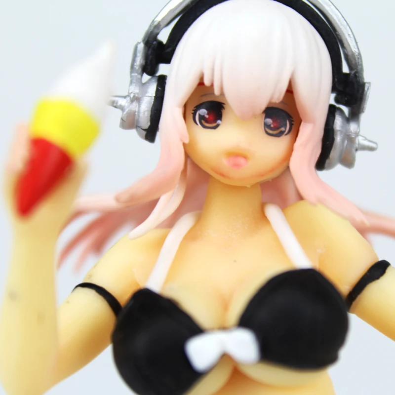 Бесплатная доставка 6 &quotСупер Sonico аниме мороженое волна черный бикини Ver.