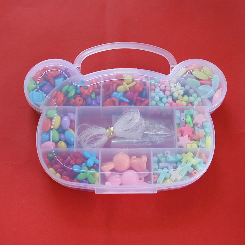 Набор для создания браслета из пластиковых бусин "New Bracelet Plastic Bead Mix Beads DIY Kits for Acrylic loom bands set Accessories on".
