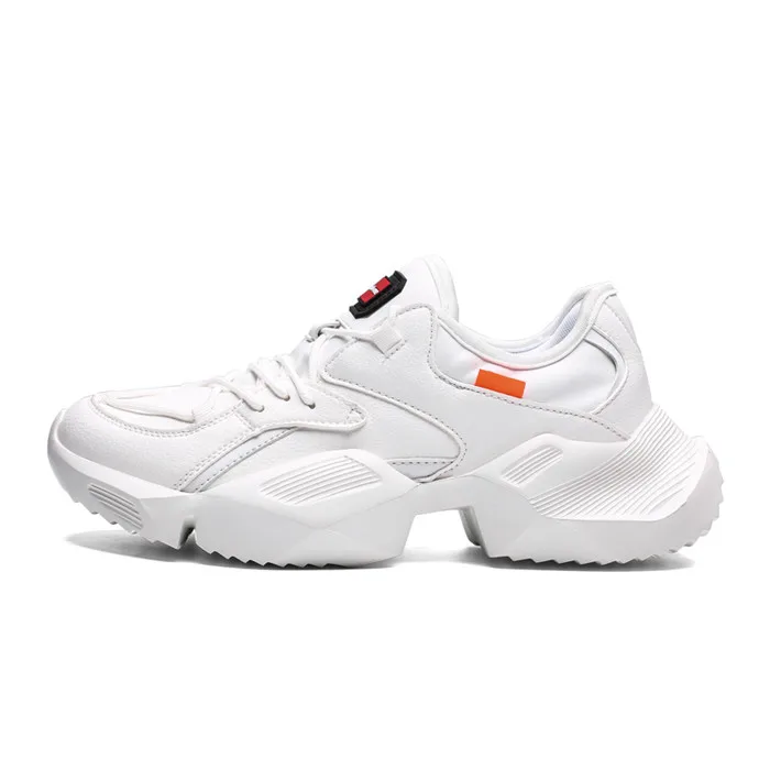 All White VSIOVRY/дышащие мужские кроссовки; качественные кроссовки для папы из искусственной кожи; Водонепроницаемая спортивная обувь; Новинка года; амортизирующая спортивная обувь для мужчин - Цвет: All White