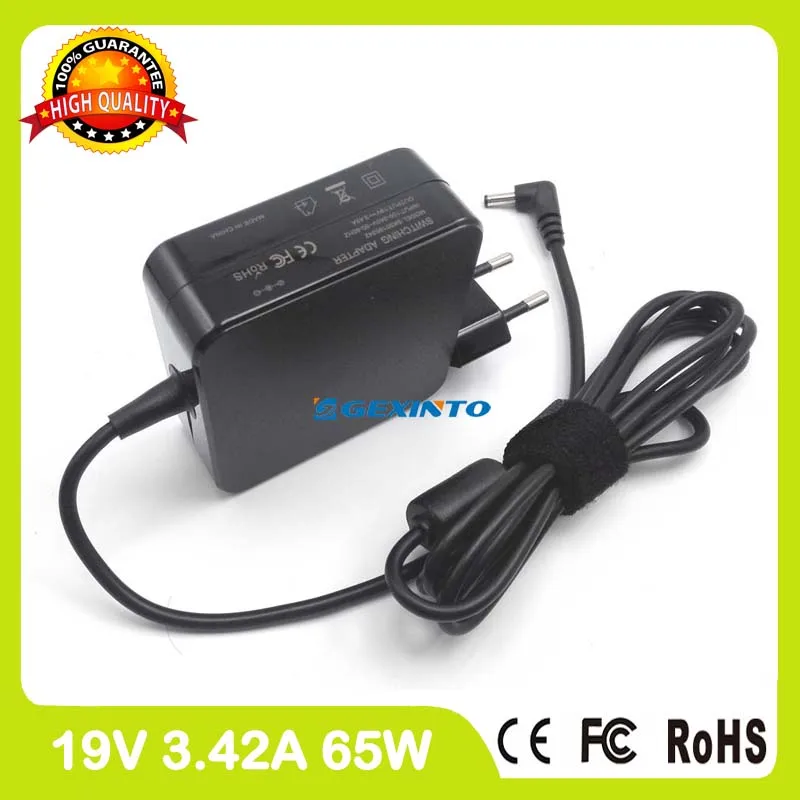 

65W 19V 3.42A laptop charger AC Power Adapter for Asus A501UW A501UX A556UB A556UF A556UQ A556UR A556UV BX310U BX310UA EU Plug