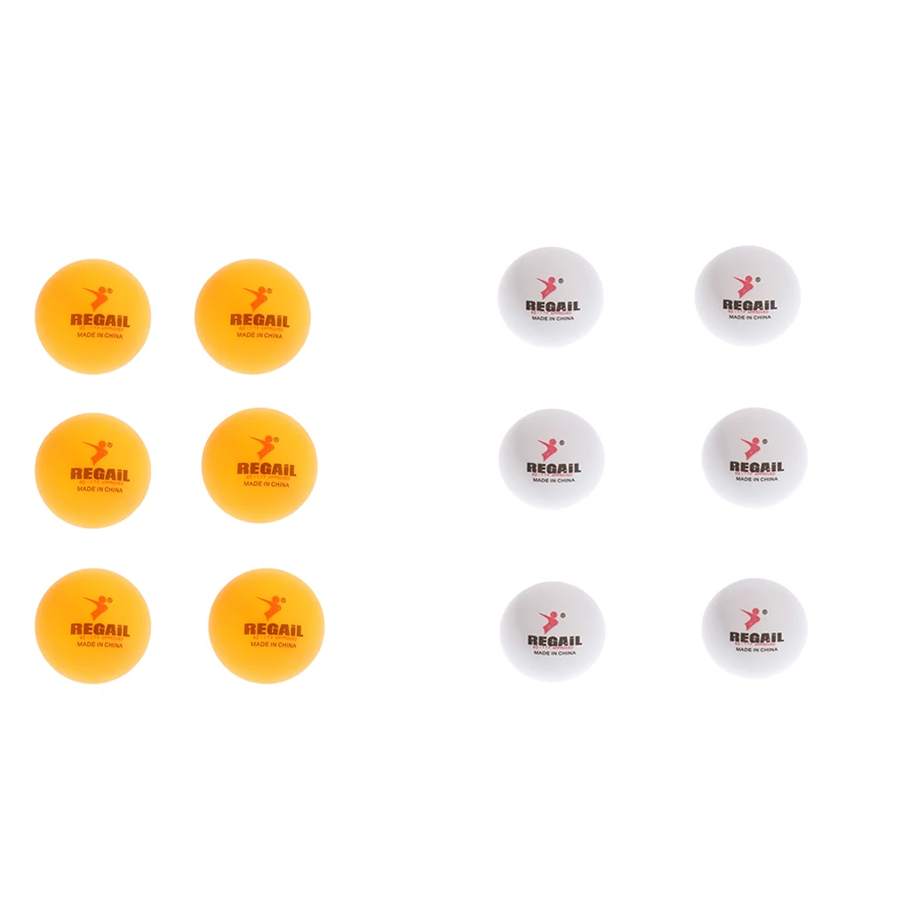 

6 Pieces PVC 40mm Table Tennis Balls Ping Pong Indoor Games Racquet Sports Accessories For Table Tennis Training Entertainment