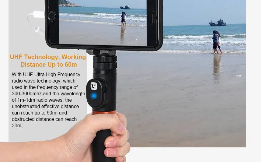 CoMica CVM-WS50A Pro Микрофон для смартфона с отворотом беспроводной микрофон w Bluetooth RC ручка интеллектуальное видео для прямой трансляции Youtube