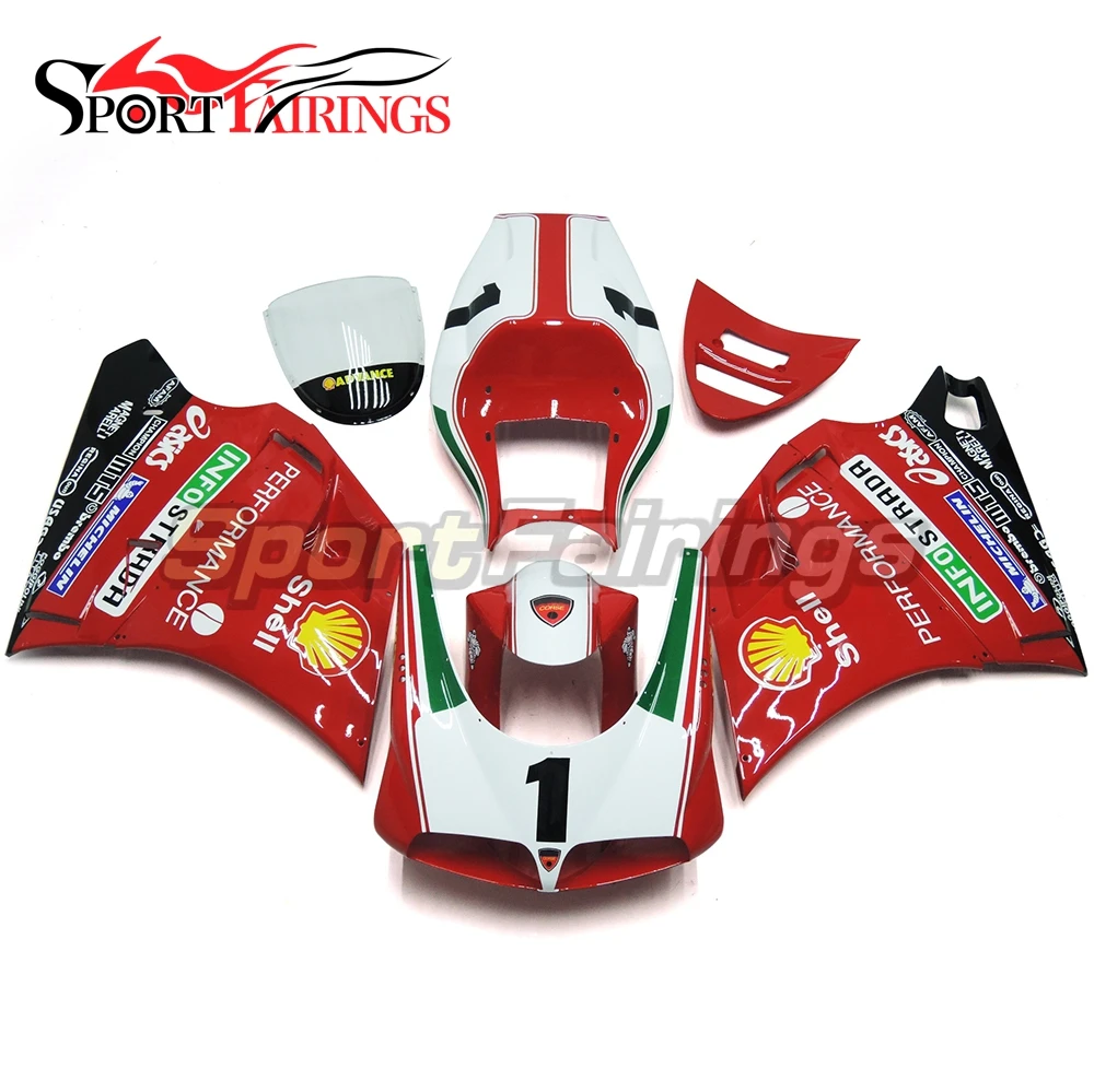 

Motorcycle Fairings For DUCATI 996 748 916 998 Monoposto Year 96 97 98 99 00 01 02 Plastic ABS Injection Red White Fairing Kit
