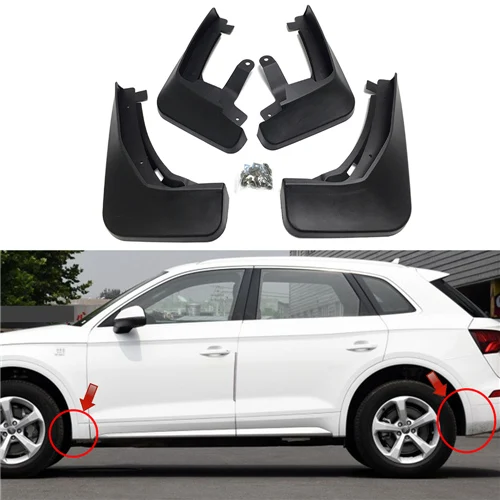 Lower Model Для Audi Q5 FY автомобильные передние и задние брызговики Брызговики 4 шт. Черные Аксессуары - Цвет: Lower Model