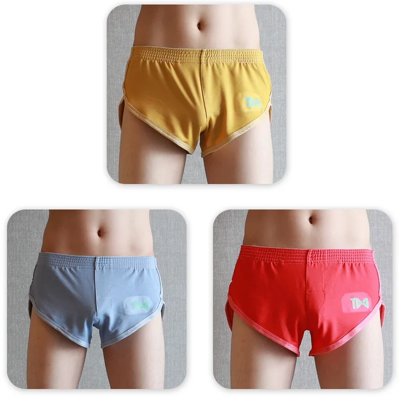 men boxers shorts 3, сексуальные боксерки, Для мужчин u-образной выпуклостью спереди для Гей Трусы свободные удобные домашняя одежда для сна Для мужчин хлопок, шорты на каждый день - Цвет: men boxers shorts