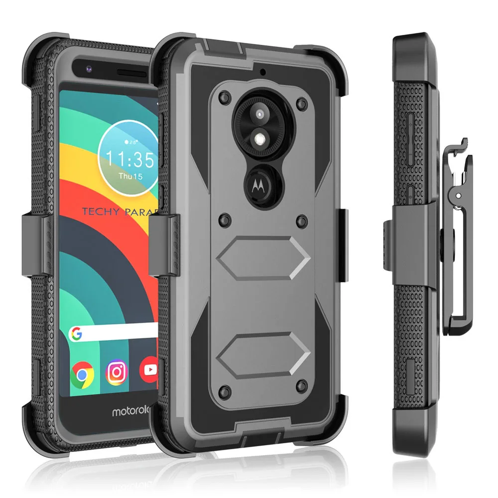 Heavy Duty Hybrid Прочный чехол анти шок назад Kickstand жесткий зажим для ремня Крышка Motorola