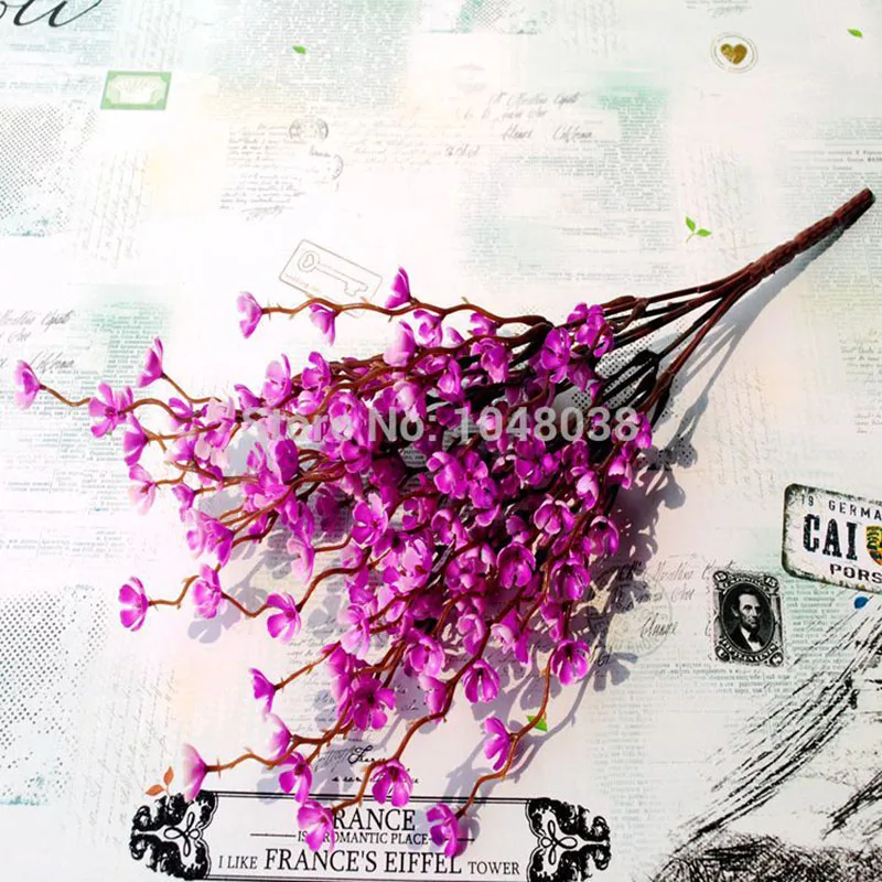 1 букет Сливовый цветок Шелковый DIY Вишневый завод искусственных цветов для