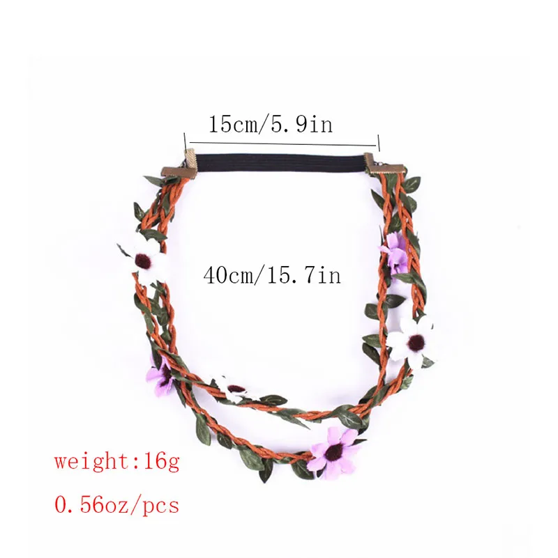 2019 Fashion Beach Hair Accessories for Women Bohemian Leaves Berry Headband Spring Wreath Bridal Sweet Headwear |