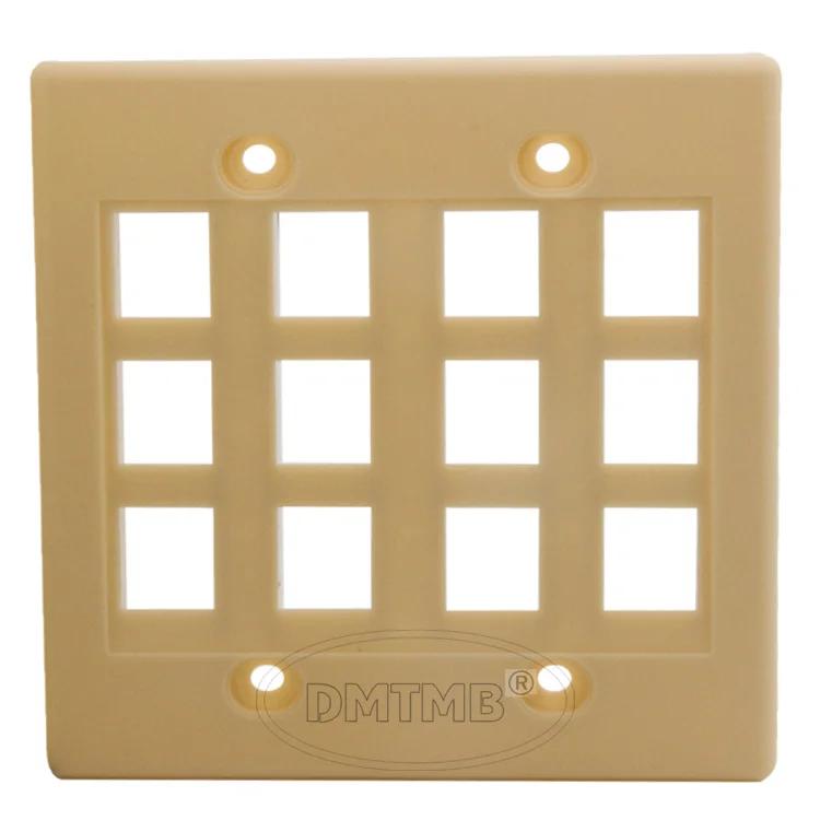 Настенная пластина keystone с 12 портами 120X120 мм цвета слоновой кости|wall plate|keystone wall