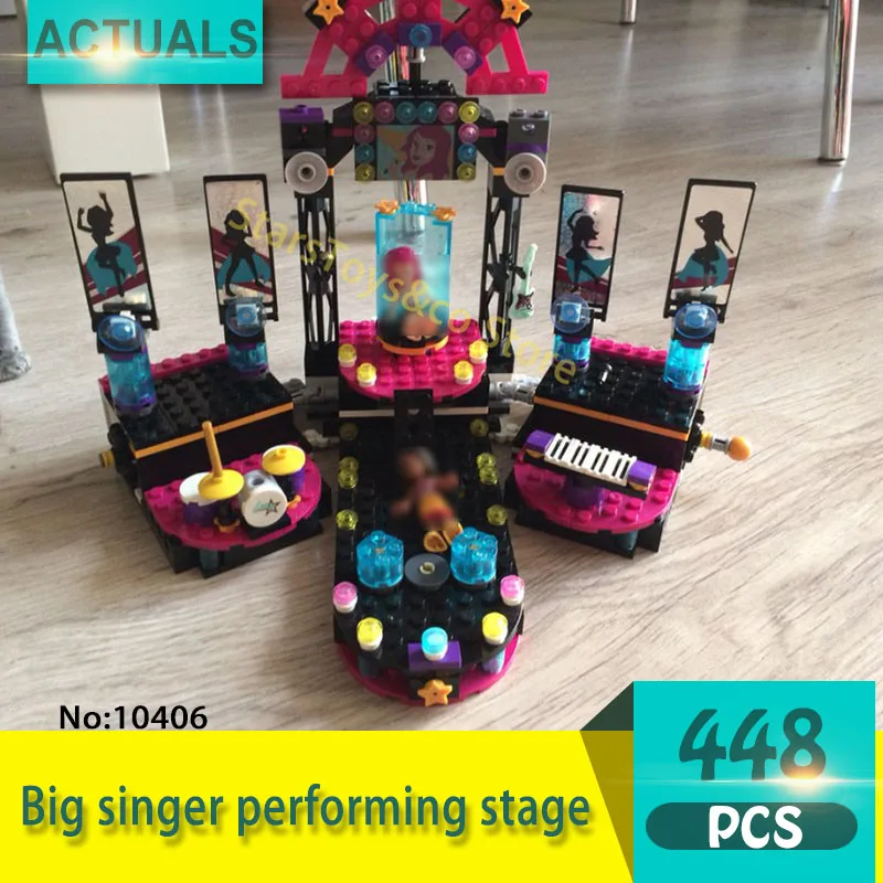 bela 10406 448Pcs Friends series Big singer performing stage Model Building Blocks Set Bricks toys For Children Gift |