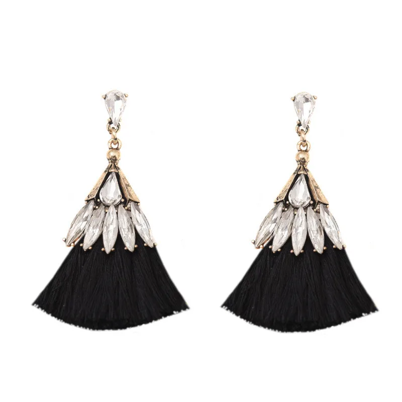 Женские длинные серьги-кисточки Mamojko серьги-подвески в форме веера с кисточками