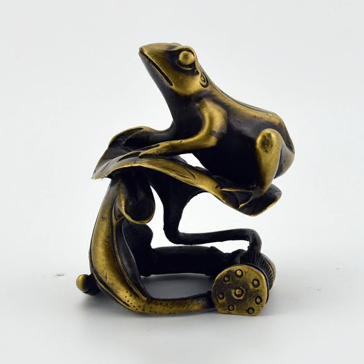 SHUN медные украшения в китайском стиле лягушка ясная лиан мин бронзовые