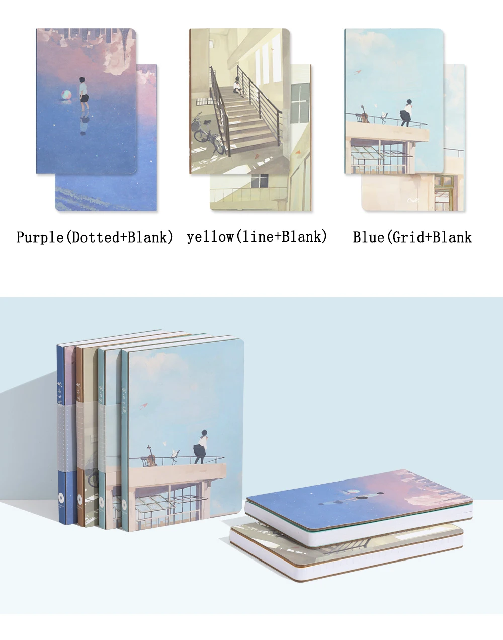 A5 Kawaii милые пунктирная Тетрадь школа планирования канцелярский дневник Hobonichi повестки дня повязки линии сетки в горошек Bullet Journal Bujo