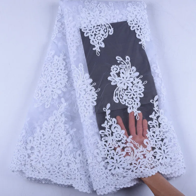 Soft Violet African Lace Fabric 2019 French Embroidery Tulle Nigerian For Wedding Dress Y1529 | Дом и сад
