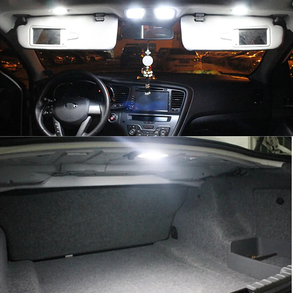 Светодиодный светильник для салона KIA Sorento 2013 2014 7 шт. комплект посылка купольная
