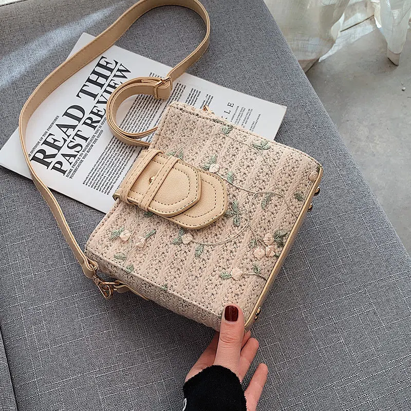 Пляжная Соломенная Сумка ведро для женщин лето 2019 новая модная сумка через плечо