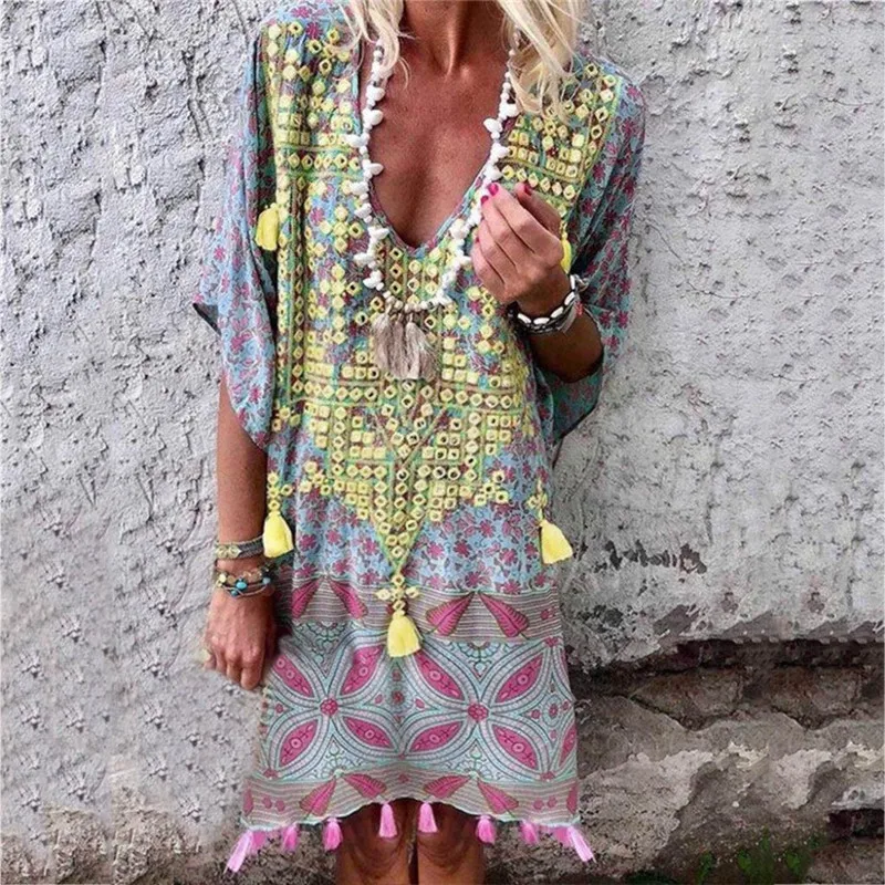 Женское платье с коротким рукавом повседневное хлопковое большого размера на