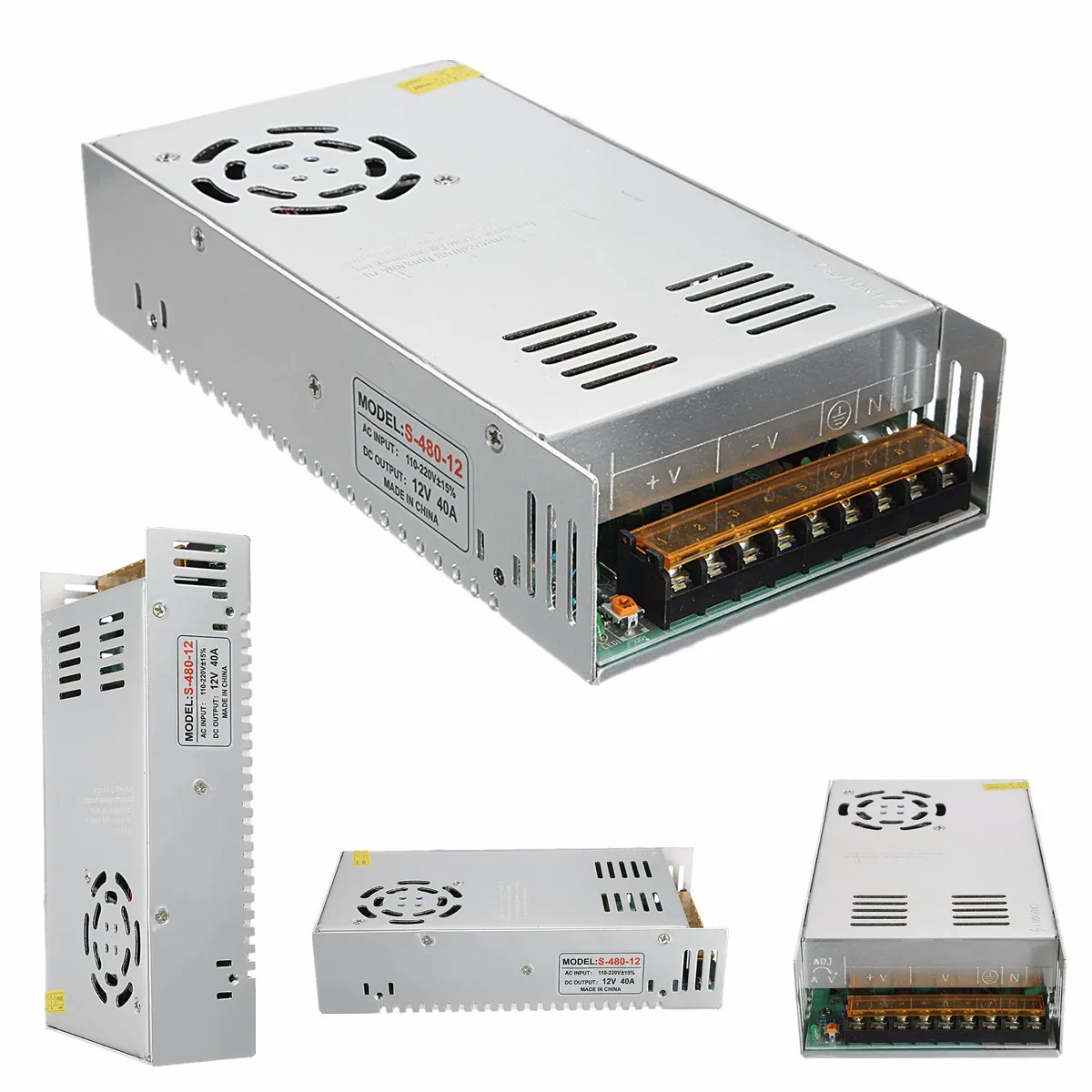 AC 110 V-220 V к DC 12V 20A/30A/40A/50A переключатель питания адаптер полосы светильник