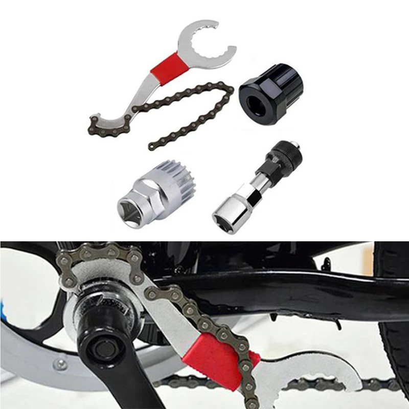 

1set Bicycle Repair Tool Kits Mountain Bike Chain Cutter/Chain Removel/Bracket Remover/Freewheel Remover/Crank Puller Remover