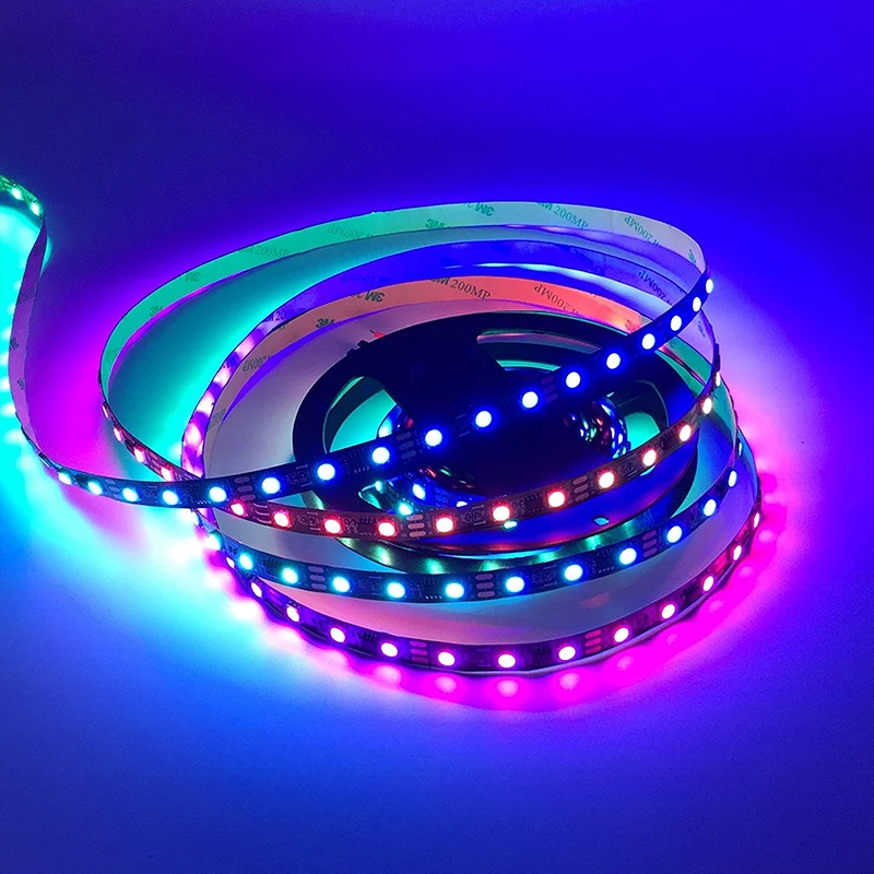 DC5V WS2812B WS2812 светодиодный светильник полосы пикселей умный RGB полоса черный/белый