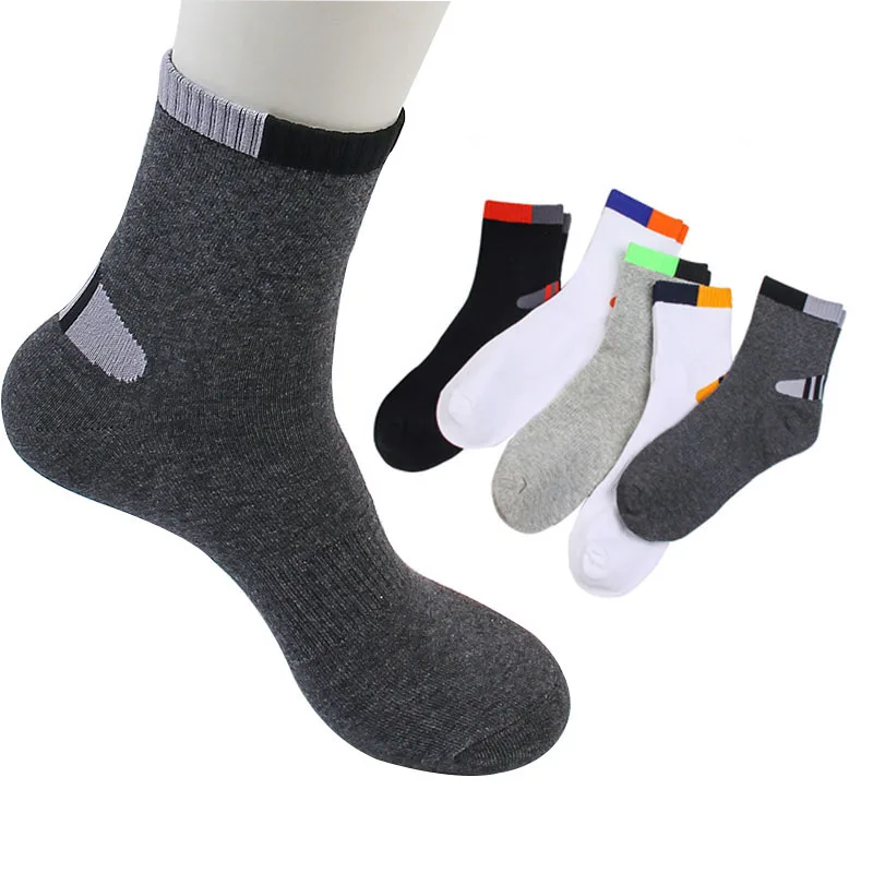 

5 Pairs Men Socks Cotton Spring Summer In The Tube Professional Waist Socks Comfortable Breathable Anti-Friction Cotton Men Sock